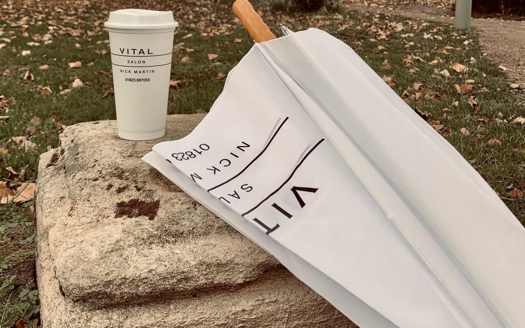 Umbrellas and Coffee at Taunton Hairdressers – Vital